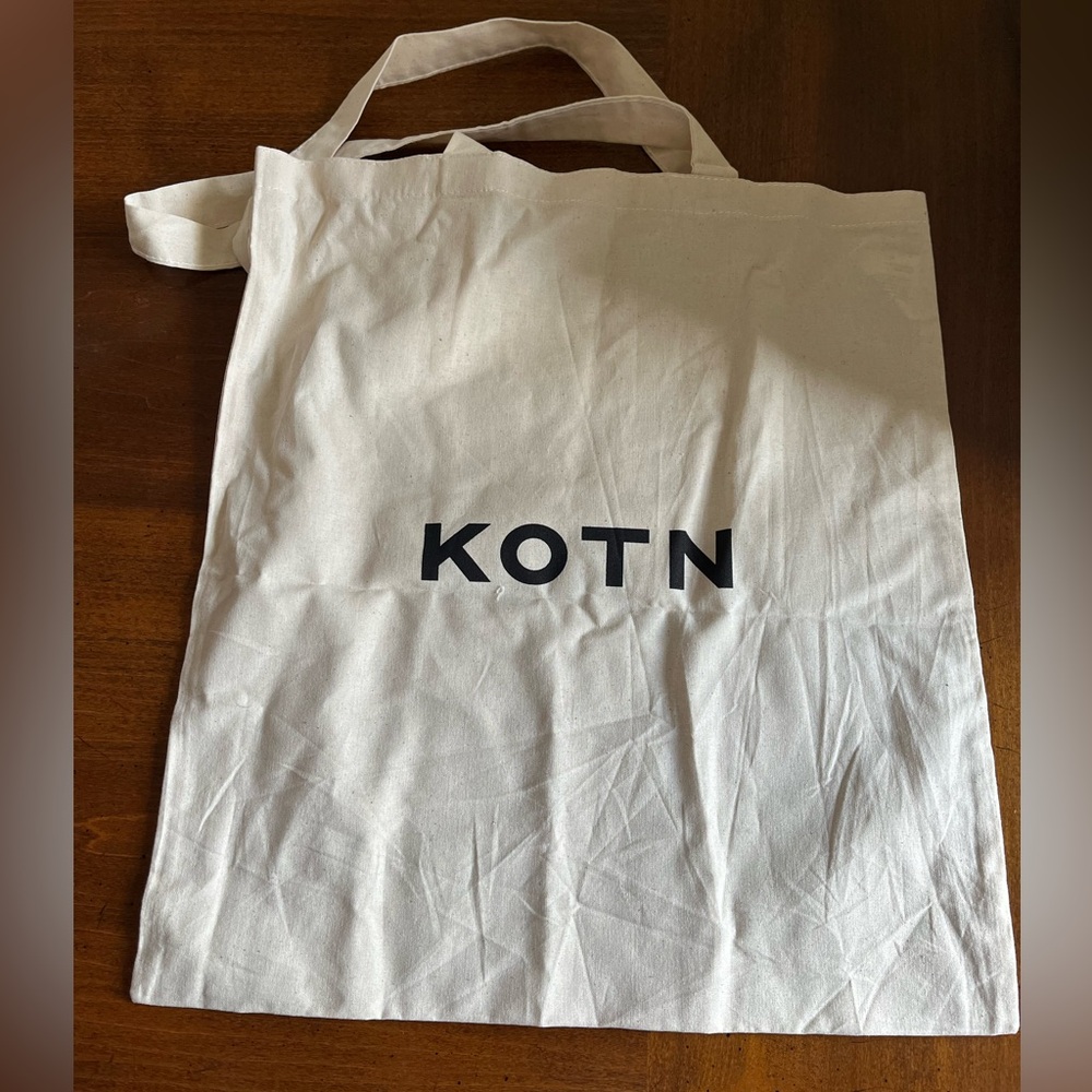 KOTN Natural Canvas Tote with Black Logo